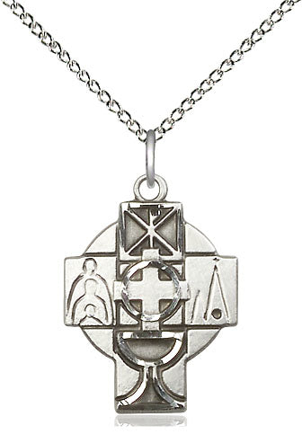 RCIA Necklace in Fine Pewter, 13/16, Your Choice of Chain, # 3748