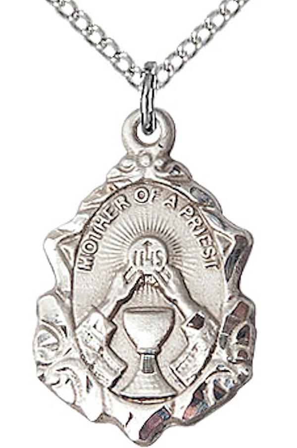 Mother of a Priest Necklace in Fine Pewter, 3/4", Your Choice of Chain, # 3818