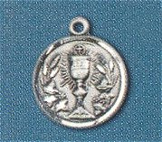 Cummunion Cup Medal Round 1/2" Sterling, Your Choice of Chain # 3864
