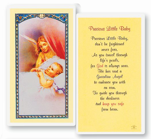 Precious Little Baby Laminated Holy Card, 25-Pack, # 3888