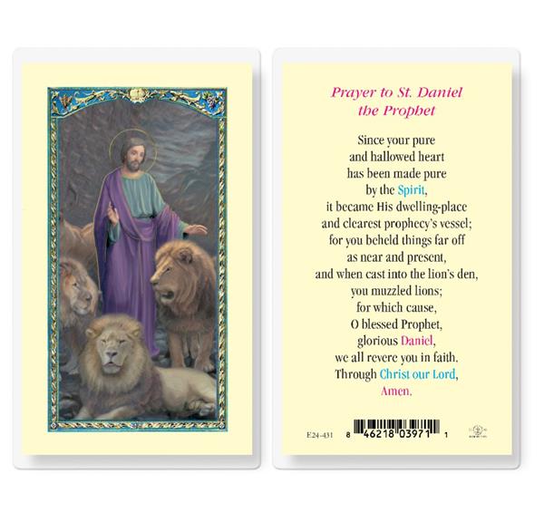 Prayer to St. Daniel The Prophet Laminated Holy Cards, 25-Count Value Pack # 3913