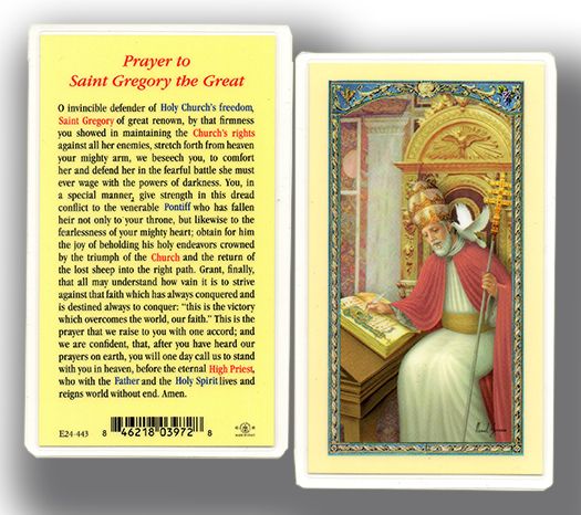 Prayer to Saint Gregory the Great Laminated Holy Card, 25-Pack, # 3917