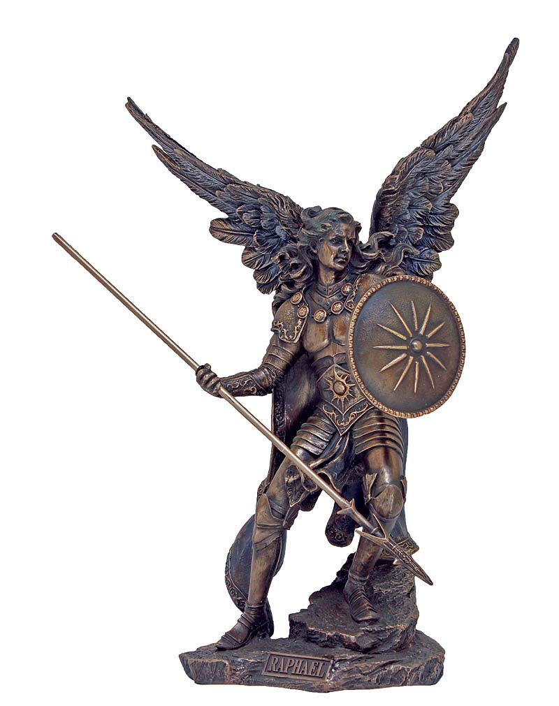 Archangel Raphael, Bronzed Resin, 9", 21970