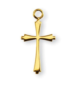 Cross, 3/4", 16Kt Gold over Sterling, Your Choice of Chain # 41585.