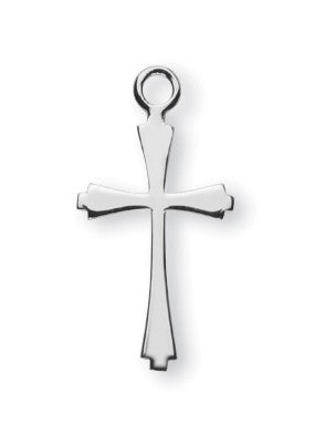 3/4" Sterling Silver Cross, Your choice of Chain # 41625