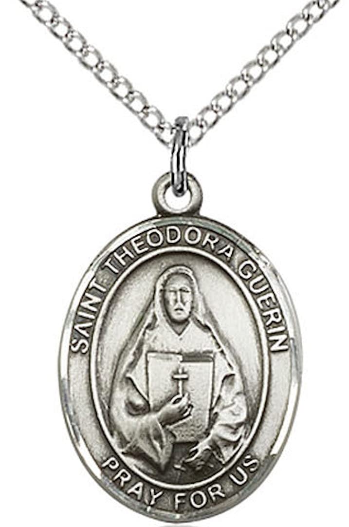 St. Theodora Medal in Fine Pewter, 3/4" tall, Your Choice of Chain # 17248