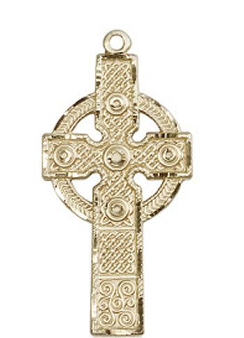 Kilklispeen Celtic Cross, Solid 18kt Gold, 1 3/8", Free Chain, # 45339