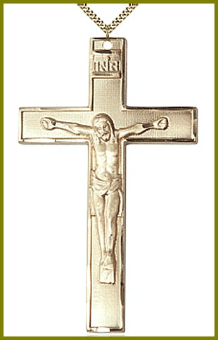 1-3/4" Crucifix 14kt Gold Filled, your choice of chain, # 45695