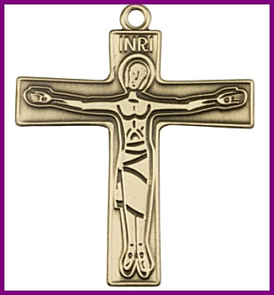 Keychain, Bronze Oxide, Cursillo Cross, 1-7/8", # 45738