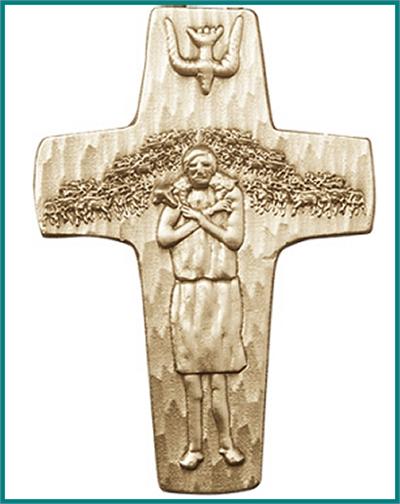 Visor Clip, Bronze Oxide Finish, Pope Francis Cross, 1-7/8", # 45759