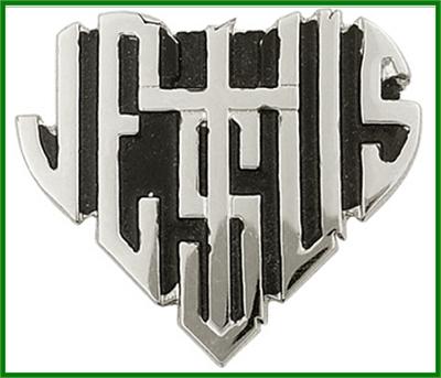 Visor Clip, Silver Oxide Finish, Jesus Heart, 1-1/8" tall, # 45792