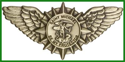 Visor Clip, Bronze Oxide Finish, St. Michael, 1-3/8" wide, # 45819