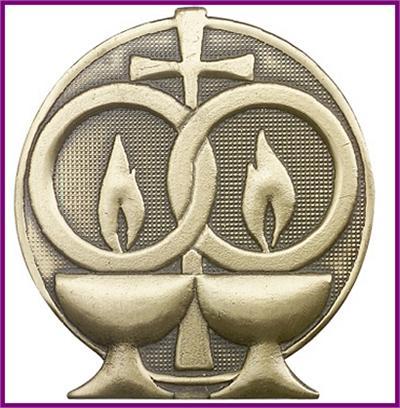 Visor Clip, Bronze Oxide Finish, Wedding, 2" tall, # 45861