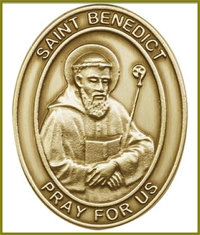 Visor Clip, Bronze Oxide Finish, St. Benedict, 1-5/8", # 45902