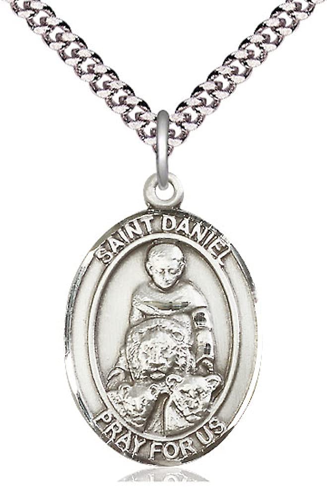 St. Daniel Medal in Fine Pewter, 1" tall, Your Choice of Chain, # 5130