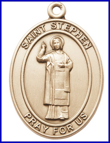 Keychain, Bronze Oxide Finish, St. Stephen, 1-7/8" tall, # 48041