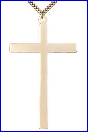 3-1/8" Cross, 14kt Gold Filled, your choice of chain, # 48207