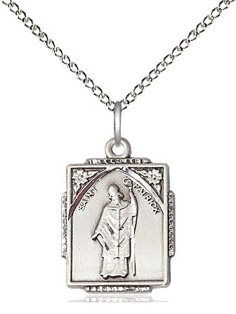 St. Patrick Celtic Medal in Fine Pewter, 5/8" Your choice of chain, # 4842