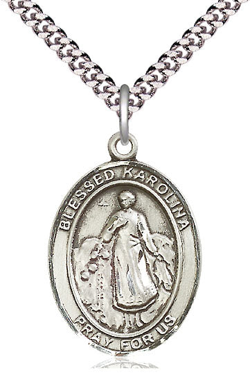 Blessed Karolina Kozkowna Medal in Fine Pewter, 1" tall, Your Choice of Chain, # 4911