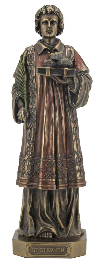 9" St. Stephen Statue, Cold Cast Bronze, # 49450
