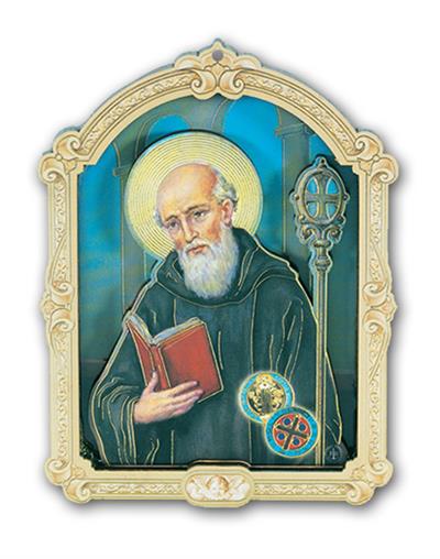 5.5" 3-D St. Benedict Plaque, # 49556