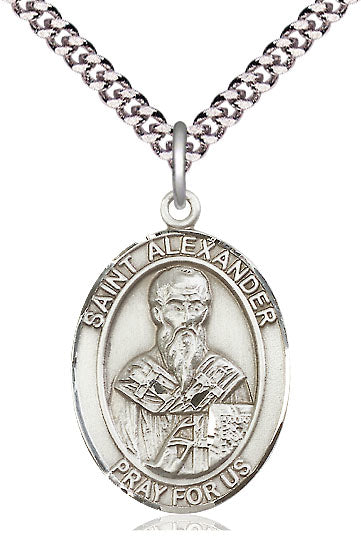 St. Alexander Sauli Medal in Fine Pewter, 1" tall, Your Choice of Chain # 4973