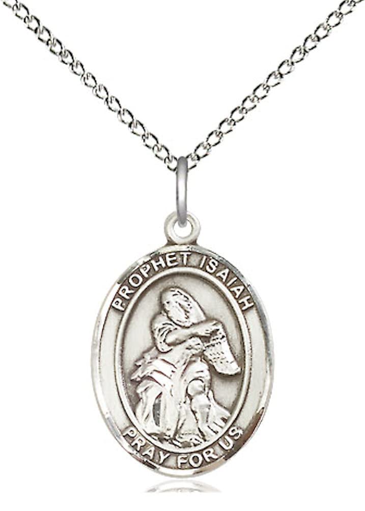 Prophet Isaiah Medal in Fine Pewter, 3/4" tall, Your Choice of Chain, # 5717