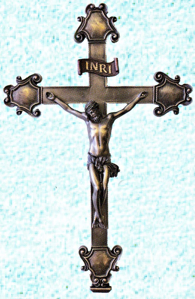 Bronzed Resin Crucifix 15.5", 92036