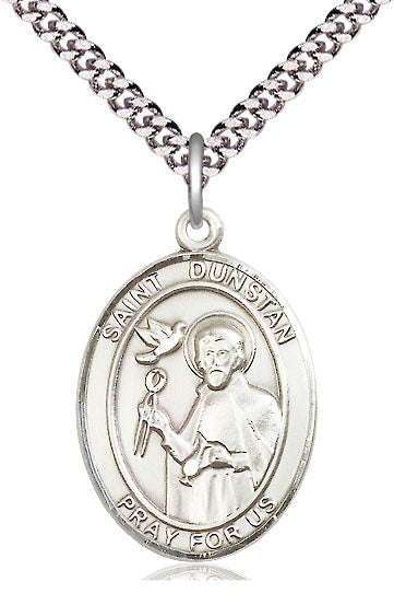 St. Dunstan Medal in Fine Pewter, 1" tall, Your Choice of Chain, # 514