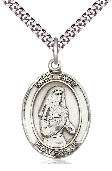 St. Emily de Vialar Medal in Fine Pewter, 1" tall, Your Choice of Chain, # 5184
