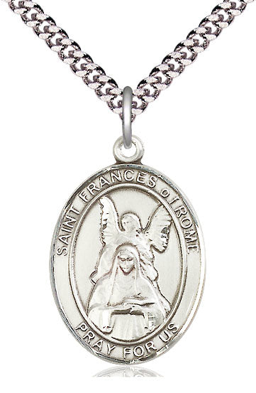 St. Frances of Rome Medal in Fine Pewter, 1" tall, Your Choice of Chain, # 5214