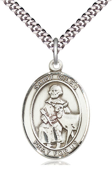 St. Giles Medal in Fine Pewter, 1" tall, Your Choice of Chain, # 5250