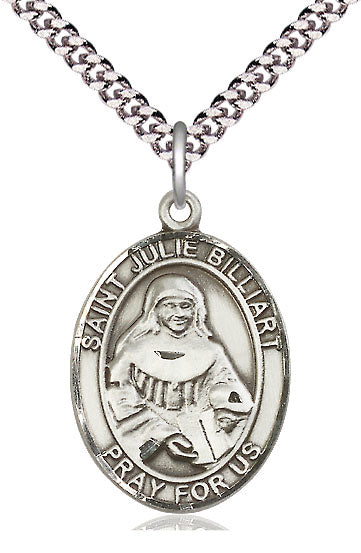 St. Julie Billiart Medal in Fine Pewter, 1" tall, Your Choice of Chain, # 5390