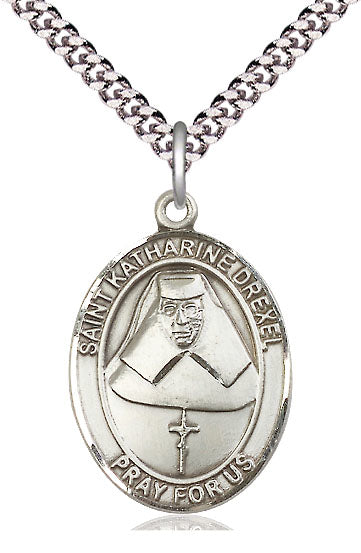 St. Katharine Drexel Medal in Fine Pewter, 1" tall, Your Choice of Chain, # 5398