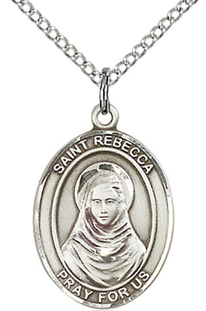 St. Rebecca Medal in Fine Pewter, 3/4" tall, Your Choice of Chain # 17212