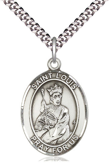 St. Louis Medal in Fine Pewter, 1" tall, Your Choice of Chain, # 5411