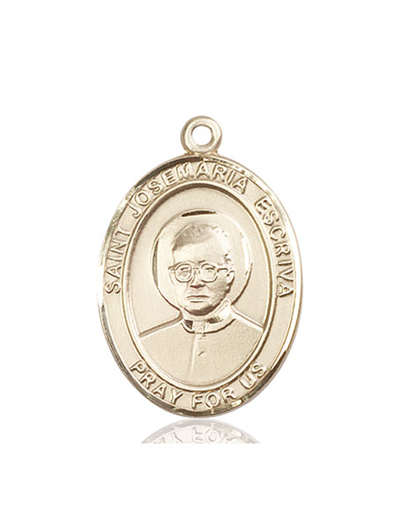 St. Josemaria Escriva Medal, 14kt Gold Filled, 1"x3/4", Your Choice of Chain, # 54112