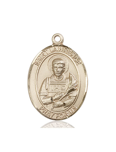 St. Lawrence Medal, 14kt Gold Filled, 1"x3/4", Your Choice of Chain, # 54185