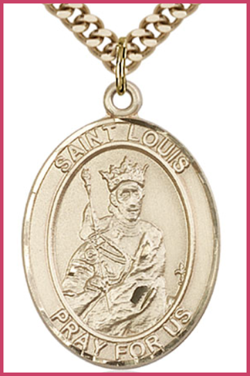 St. Louis Medal, 14kt Gold Filled, 1"x3/4", Your Choice of Chain, # 54202