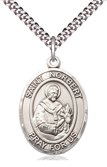 St. Norbert of Xanten Medal in Fine Pewter, 1" tall, Your Choice of Chain, # 5499
