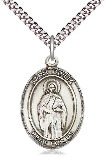 St. Odilia Medal in Fine Pewter, 1" tall, Your Choice of Chain, # 5500
