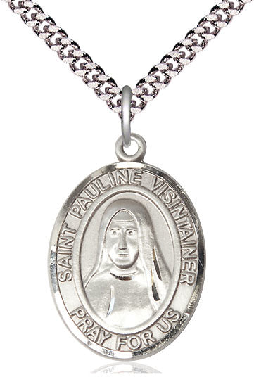 St. Pauline Visintainer Medal in Fine Pewter, 1" tall, Your Choice of Chain, # 5509