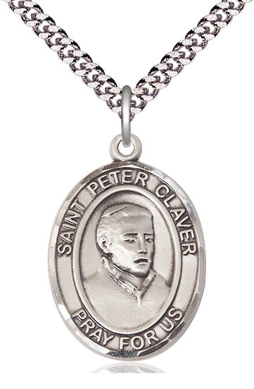 St. Peter Claver Medal in Fine Pewter, 1" tall, Your Choice of Chain, # 5518
