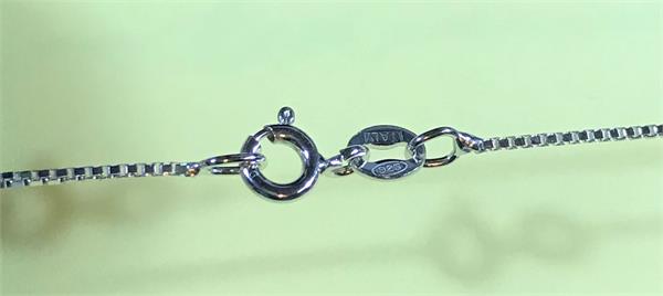 Sterling Silver Box Chain,16" long, Petite .82mm (.032in) wide, # 55796-sale
