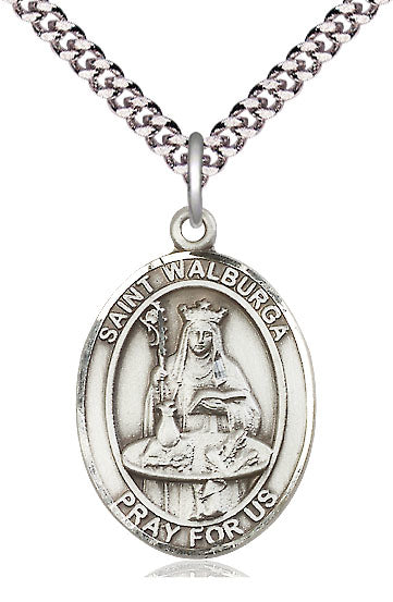 St. Walburga Medal in Fine Pewter, 1" tall, Your Choice of Chain, # 5616