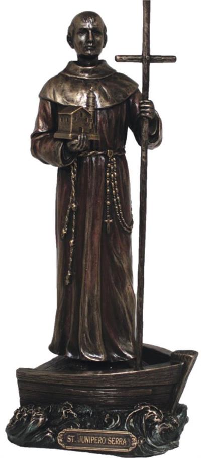 9" St. Junipero Serra Statue, Cold Cast Bronze, # 57131