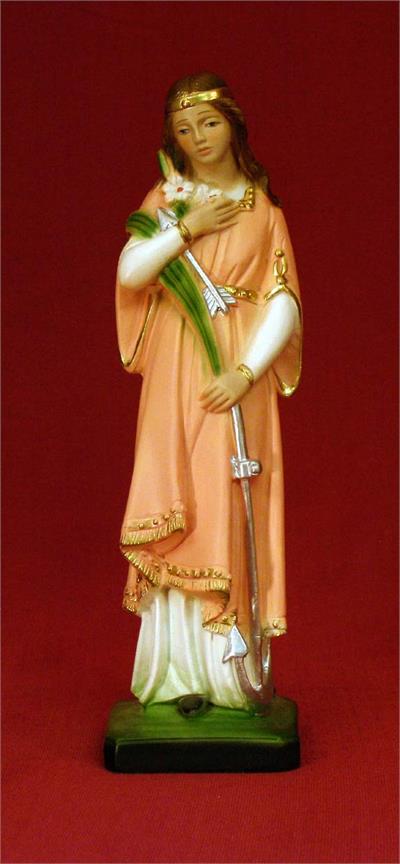 St. Philomena, Hand-painted alabaster, 8.5", Made in Italy., 57132