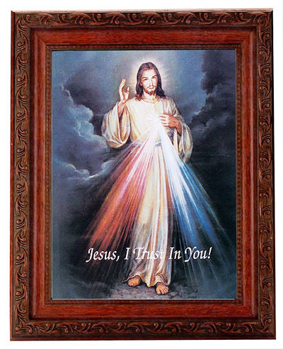 Divine Mercy Picture under Glass, 8.25"x10.25", # 57379