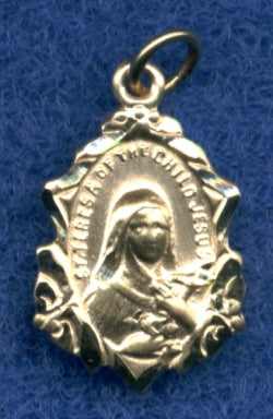 St. Teresa Of The Child Jesus Medal In 14Kt. Gold, Free Chain, # 5753
