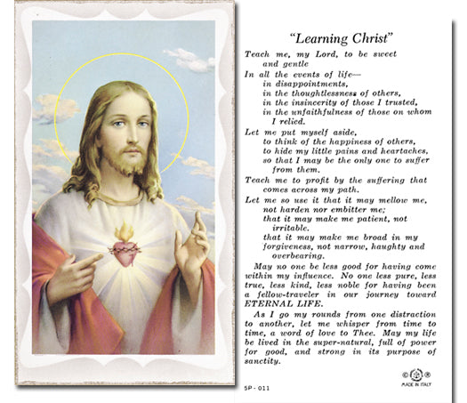 SACRED HEART OF JESUS Paper Holy Cards, 2"x4", 100-pack, # 5778